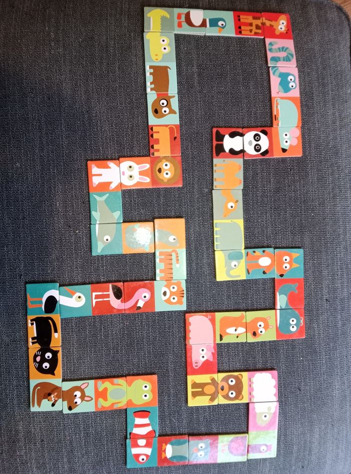 Domino puzzle, 28 pièces, Djeco, 3+ - photo numéro 2