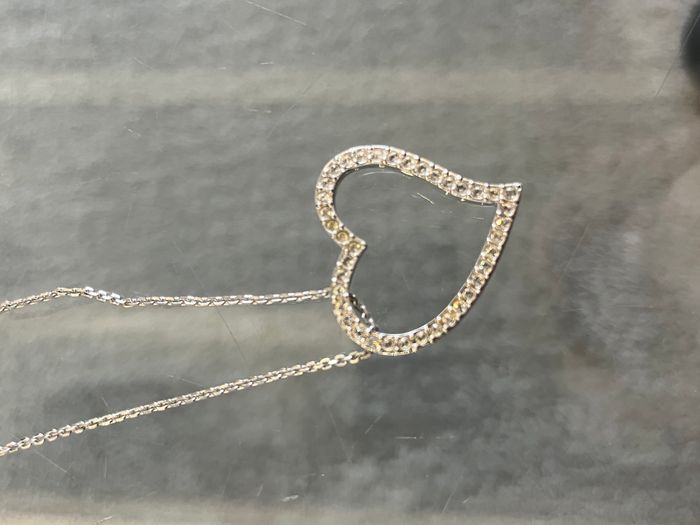 Collier coeur argent Swarovski - photo numéro 3