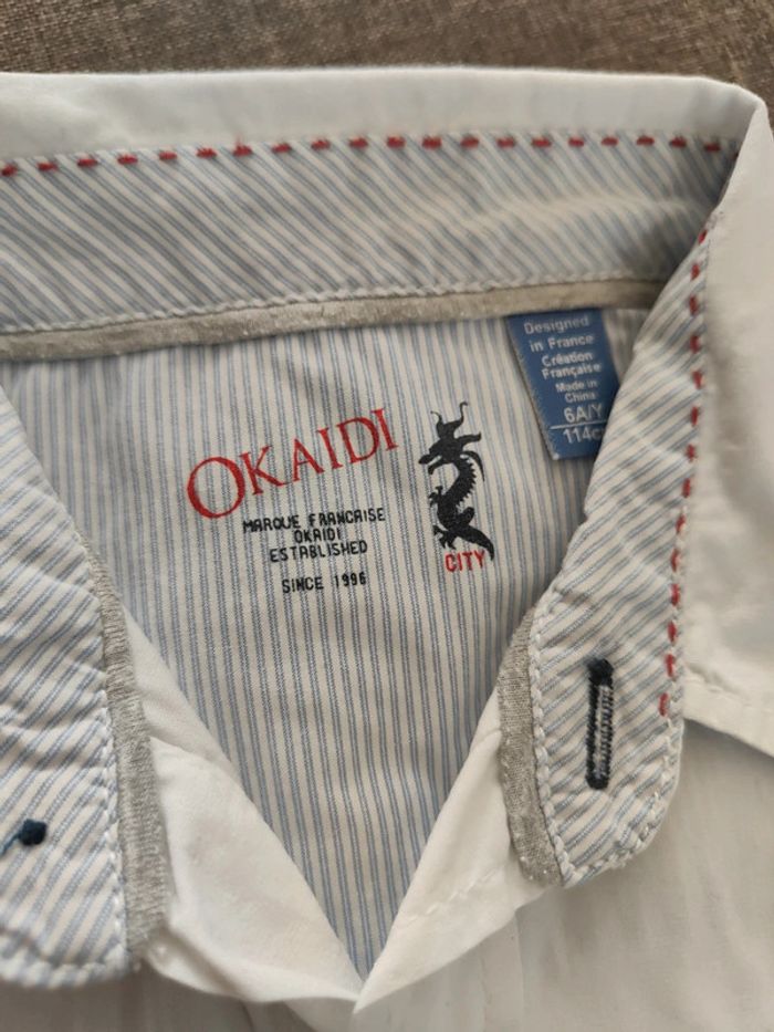 Chemise blanche Okaïdi 6 ans - photo numéro 2