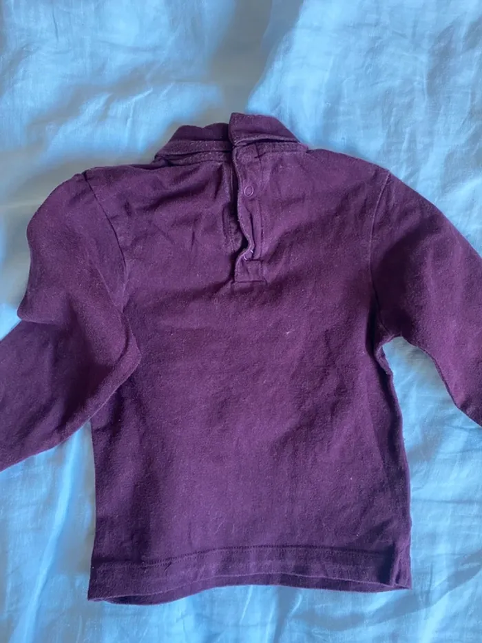 TEE shirt manches longues col roulé Kitchoun 12 mois - photo numéro 3