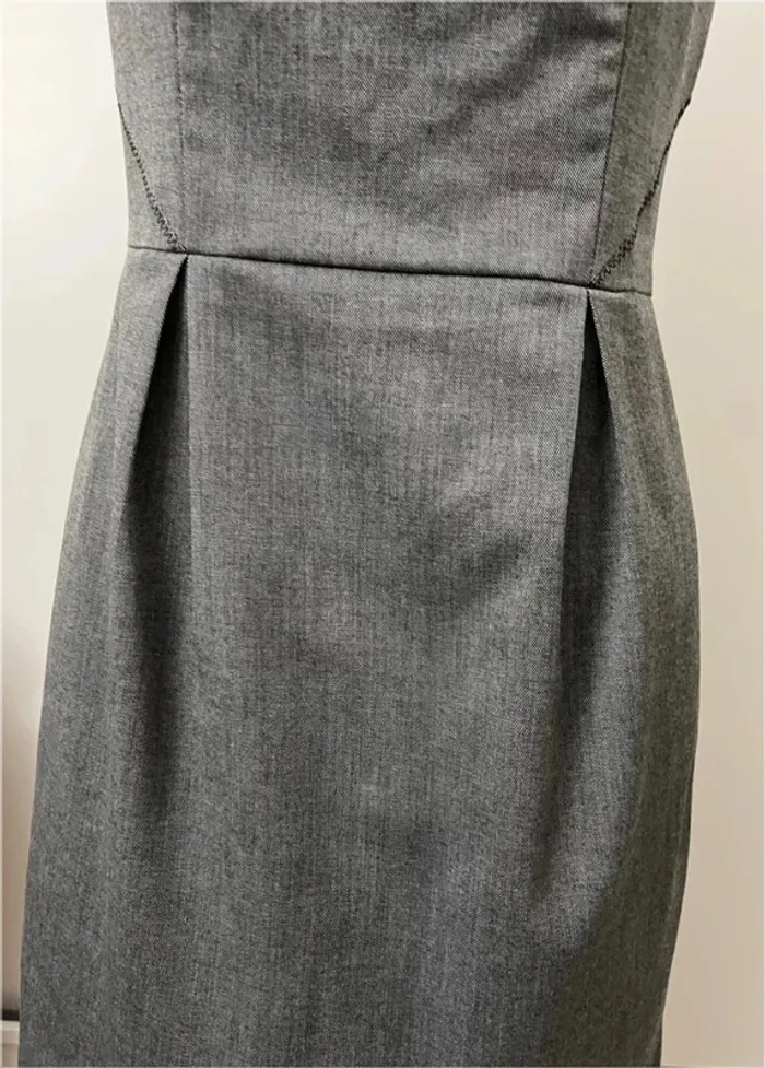 Robe cintrée grise chinée Caroll Paris - photo numéro 3