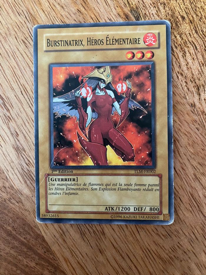 Carte Yu-Gi-Oh! Burstinatrix, héros élémentaire TLM-FR002 1ère édition