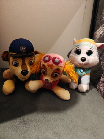 Lot de 3 peluche pat patrouille 