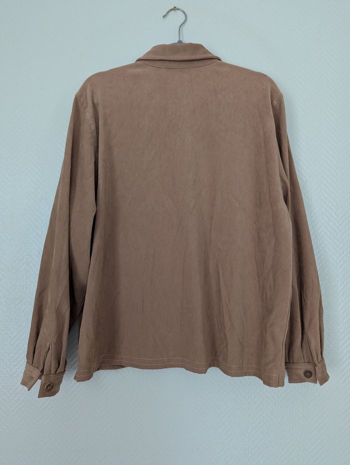 Surchemise camel en suédine douce – Taille 42/44 - photo numéro 4