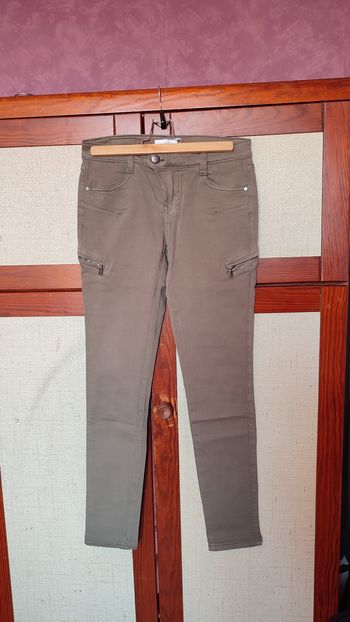 Pantalon skinny kaki taille 34 