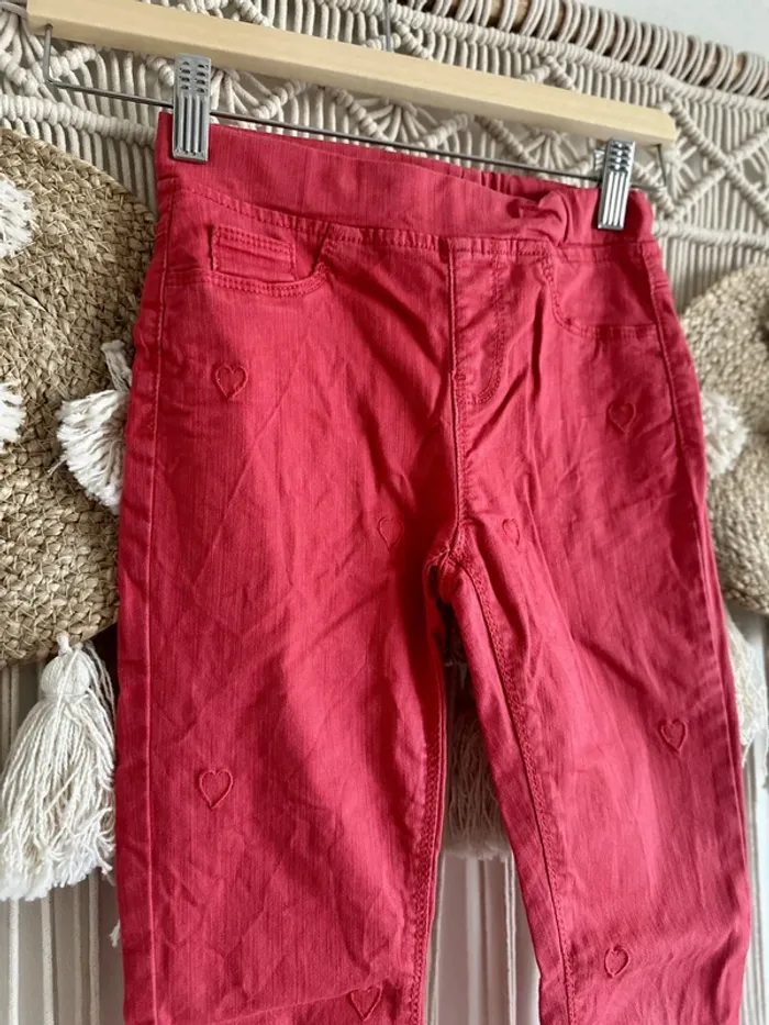 Jegging rouge coeurs 10 ans - photo numéro 3