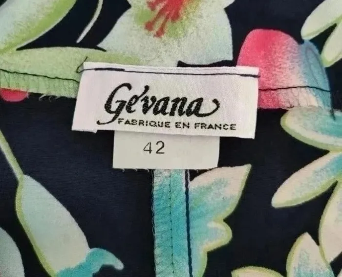 Chemisier fleurie vintage - taille 40 - photo numéro 3