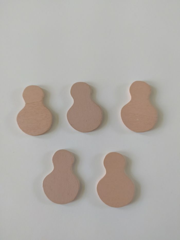 5 magiciens en bois peint - photo numéro 2