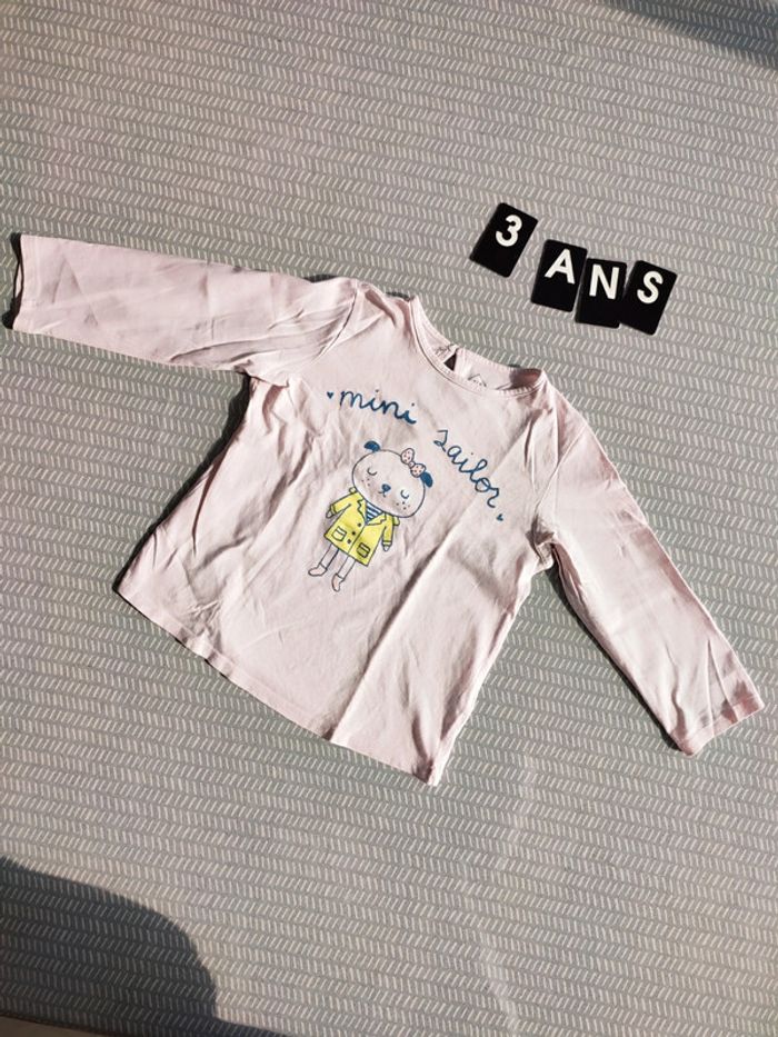 T-shirt manches longues fille - Tex - 3 ans