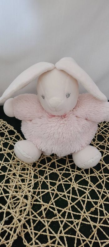 KALOO doudou boule lapin plume rose pâle perle 2013