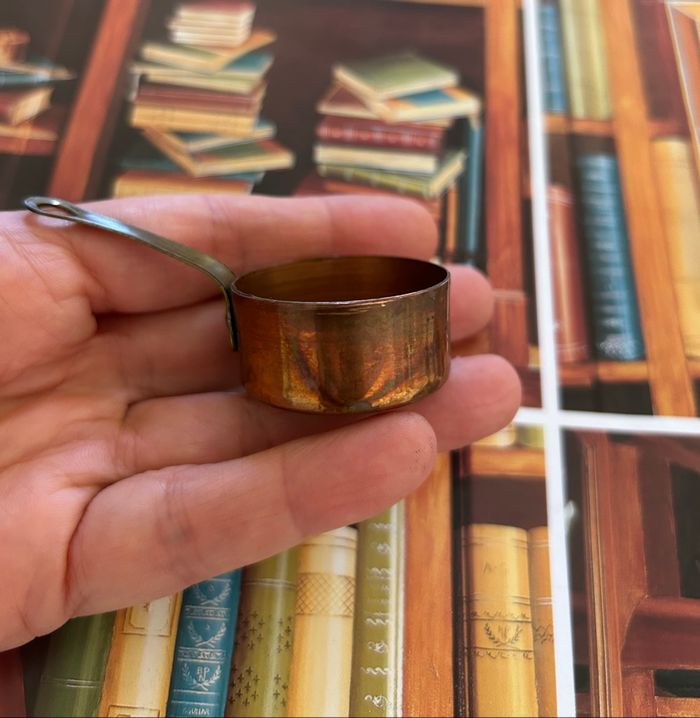Batterie de casseroles en cuivre Villedieu pour maison de poupée - photo numéro 6