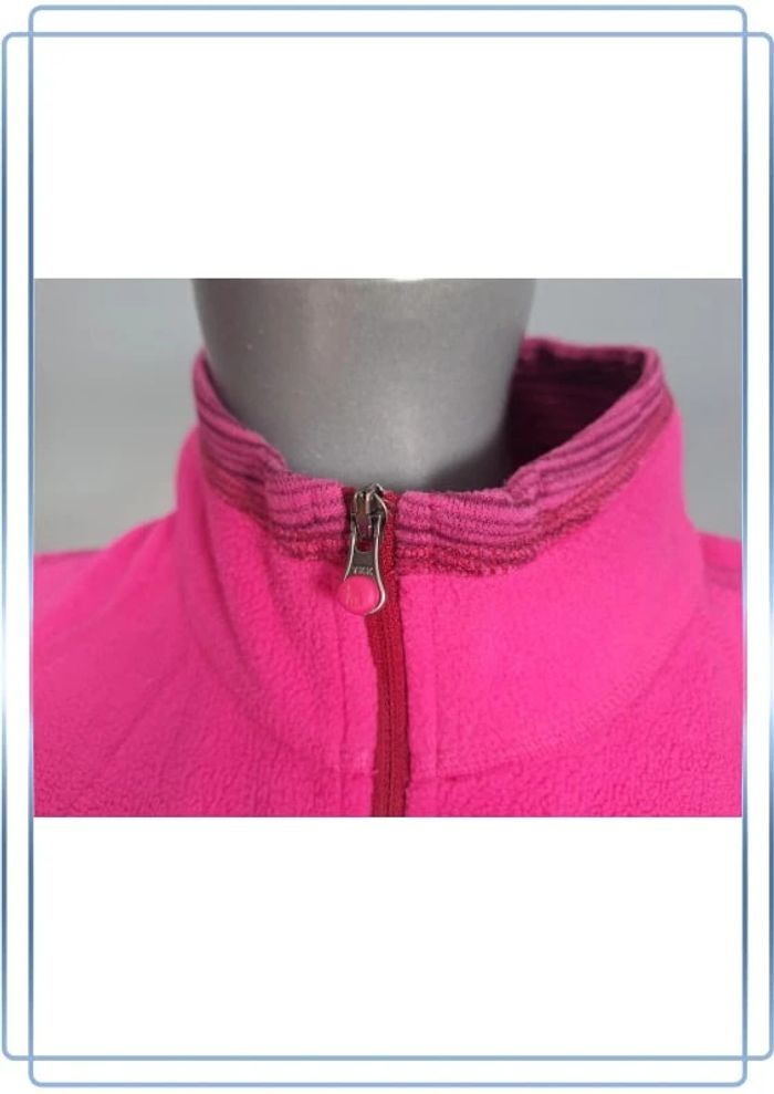 Polaire quart de zip the north face légère  femme / fuchsia taille M brodé 258 - photo numéro 4