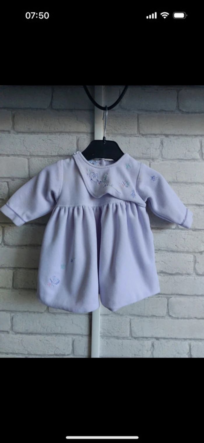 Robe velours Natalys taille 3 mois