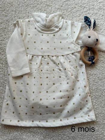 Robe manche longue + body 6 mois