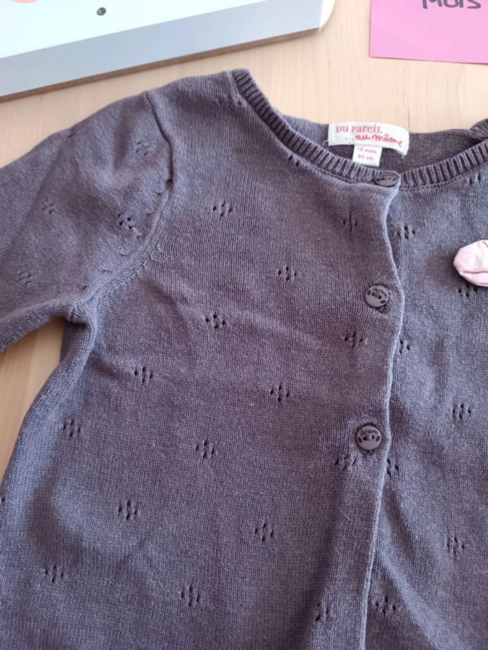 Gilet marron 18 mois DPAM - photo numéro 2