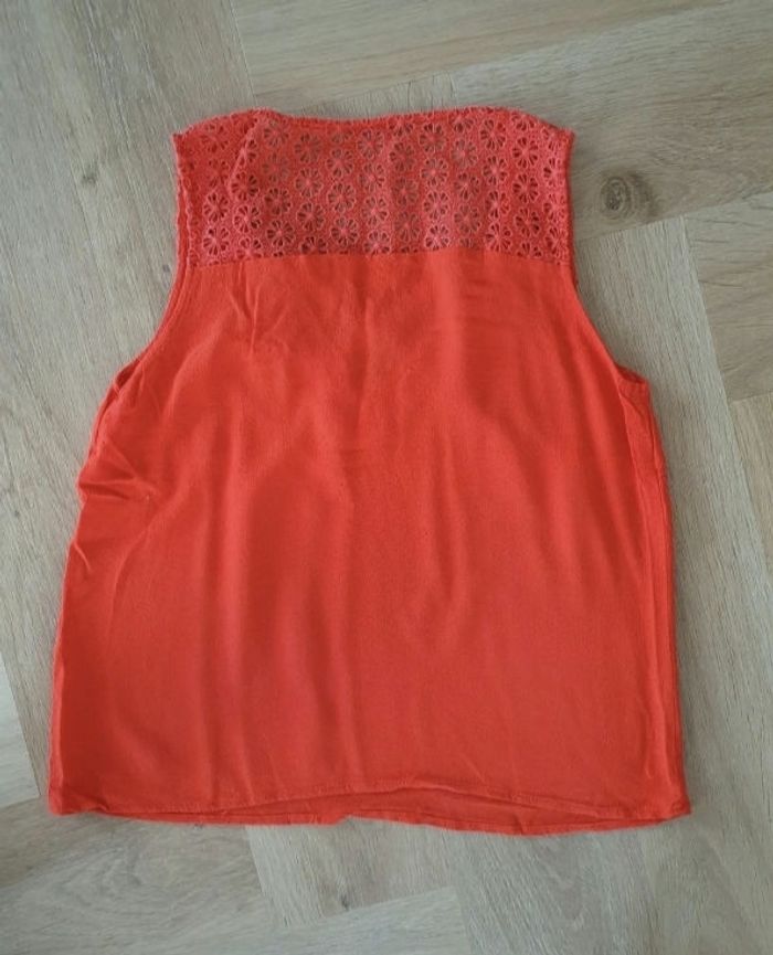Debardeur rouge vif de la marque NafNaf en taille 38 - photo numéro 2