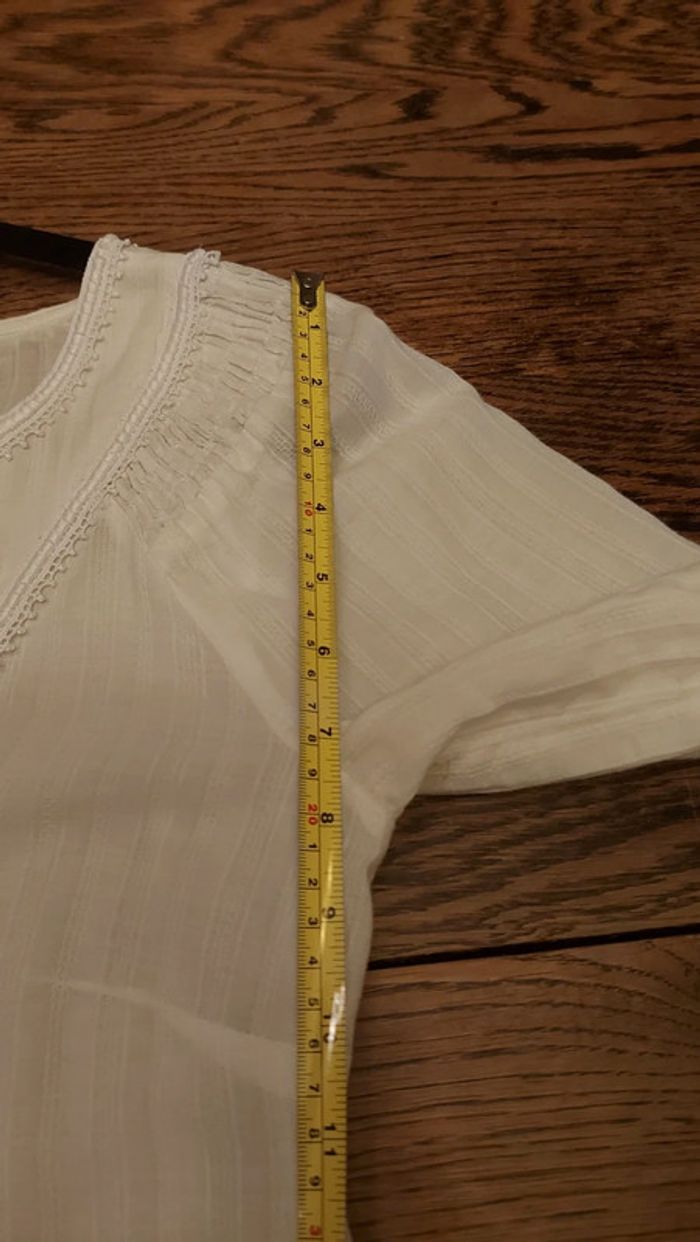 Blouse blanche Camaieu t 38 - photo numéro 7