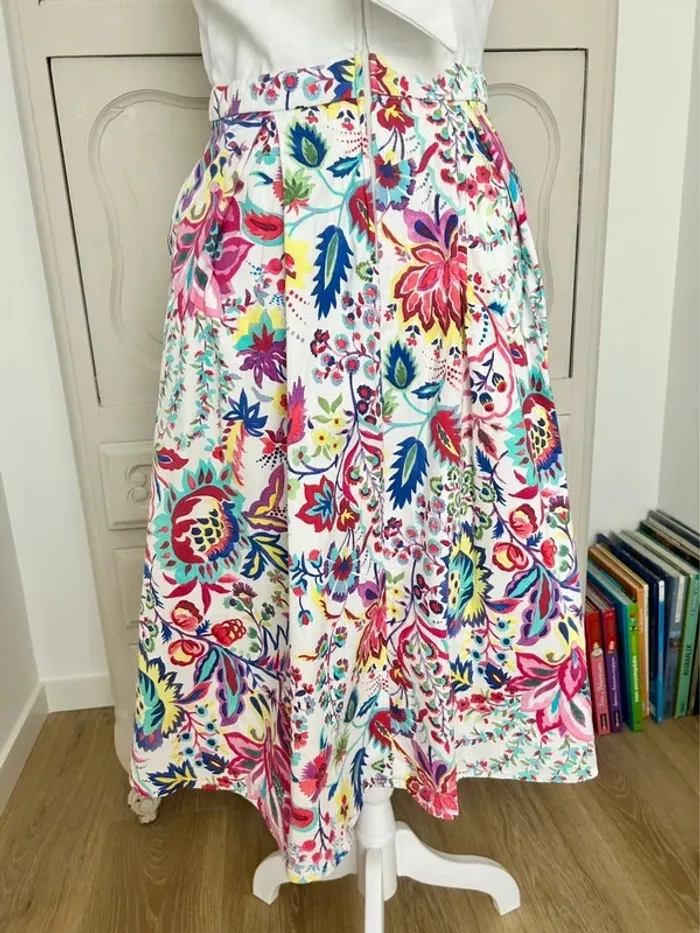 Superbe petite robe blanc et colorée chic et élégante Nafnaf taille 36 , S , 1 - photo numéro 8