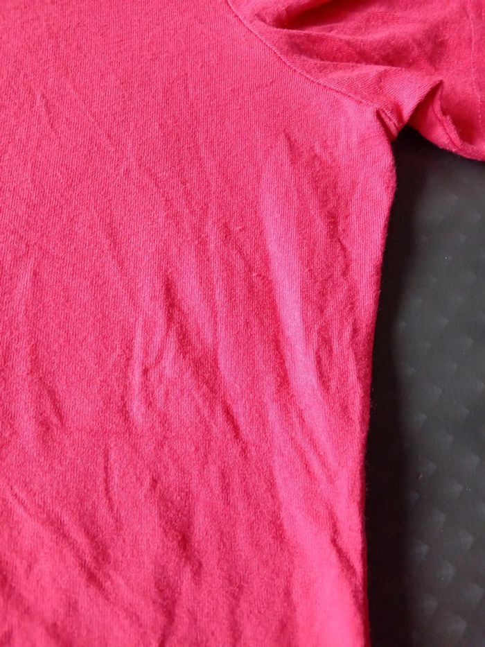 Haut manches courtes fluide col rond avec sequins dorés rose femme L Gabrielle K. - photo numéro 15
