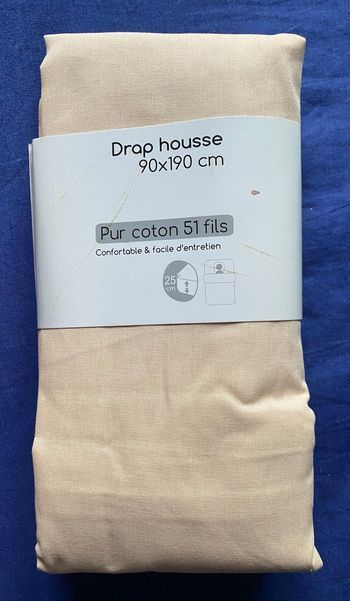 NEUF : drap housse 1 personne 190*90