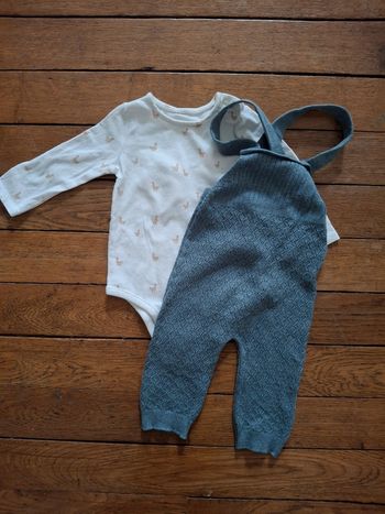 Ensemble body, salopette kiabi 6 mois