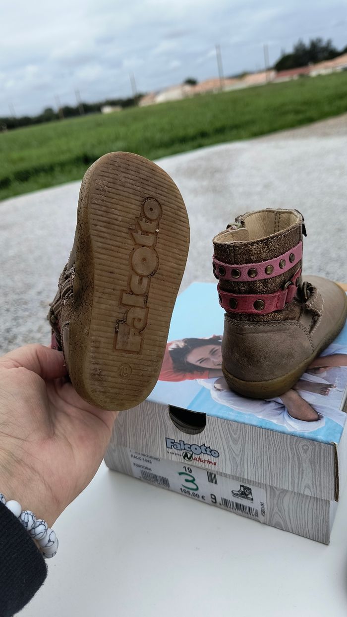 Bottines de marche pour premiers pas, taille  19 - photo numéro 3