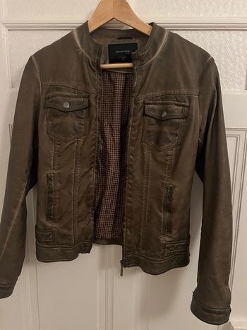 Veste cuir bonobo taille S couleur camel