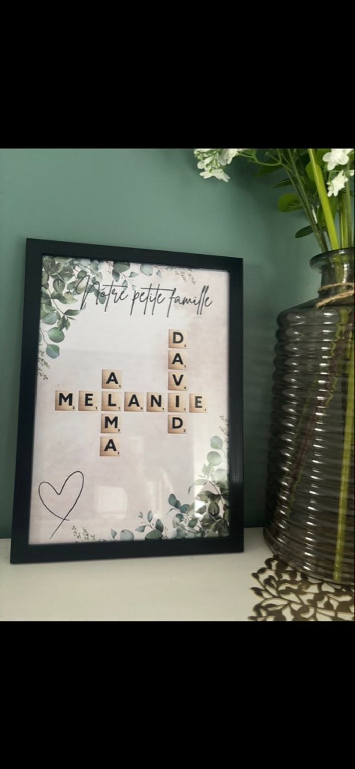 Cadre Scrabble famille personnalisé - photo numéro 7