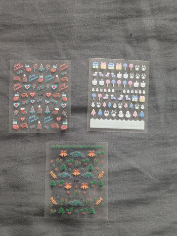 Planches stickers ongles noël femme/enfant