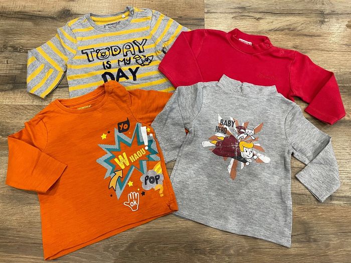 Lot 4 tee-shirts 9 mois Orchestra