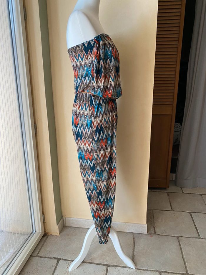 Combi pantalon bustier à motifs TU - photo numéro 4