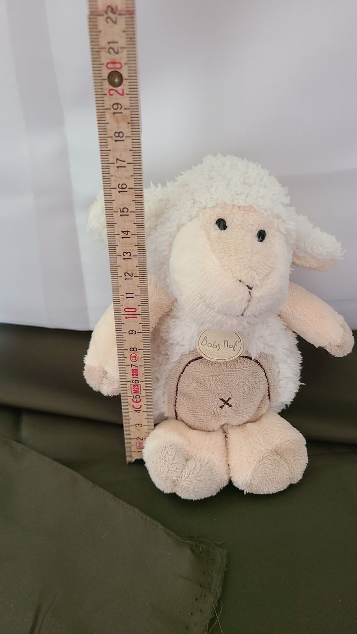 Doudou Mouton Beige Blanc Croix BABY NAT - photo numéro 4