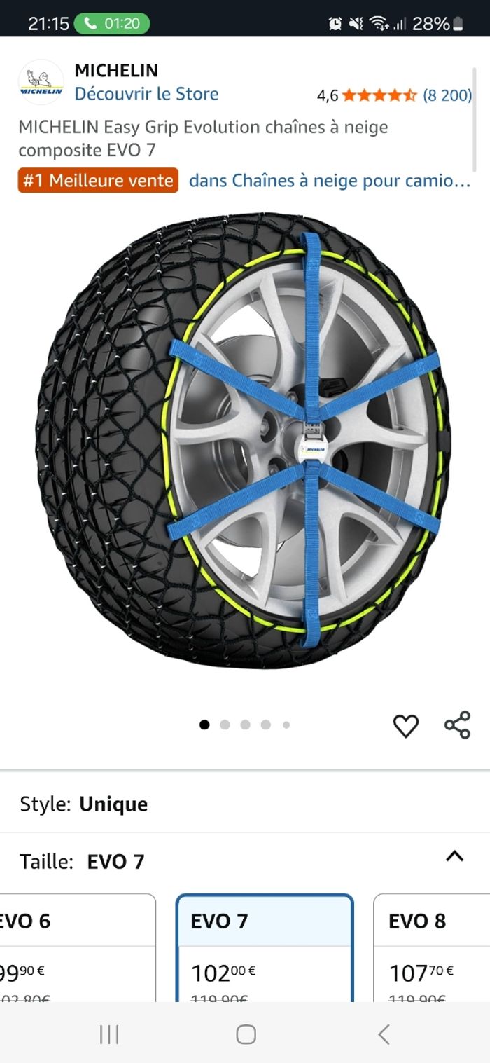Michelin Easy Grip Evo 7 chaînes à neiges - photo numéro 3
