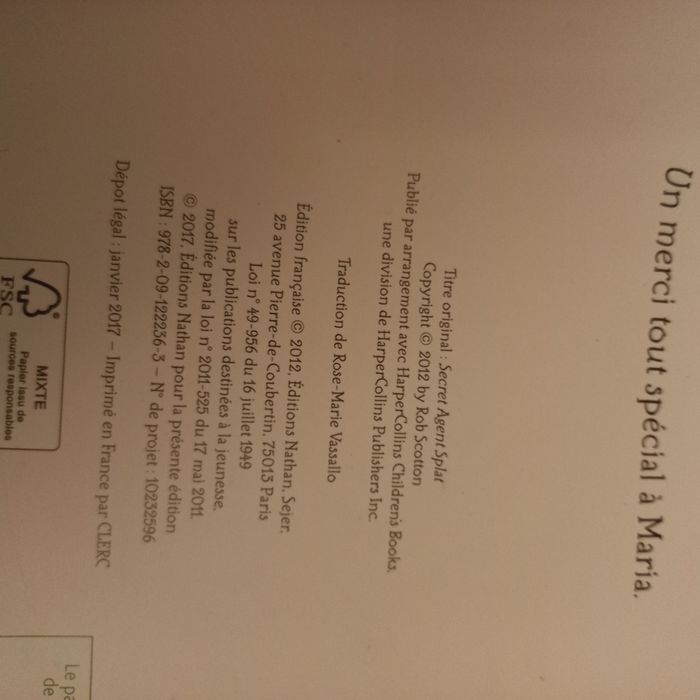 Livre Splat agent secret - photo numéro 3