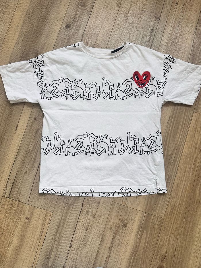 T shirt Zara cœur Keith haring  9 ans