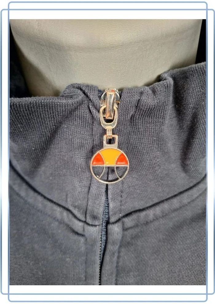 Veste  /Track jacket ellesse vintage bleu foncé / homme - taille M / brodé (104) - photo numéro 6