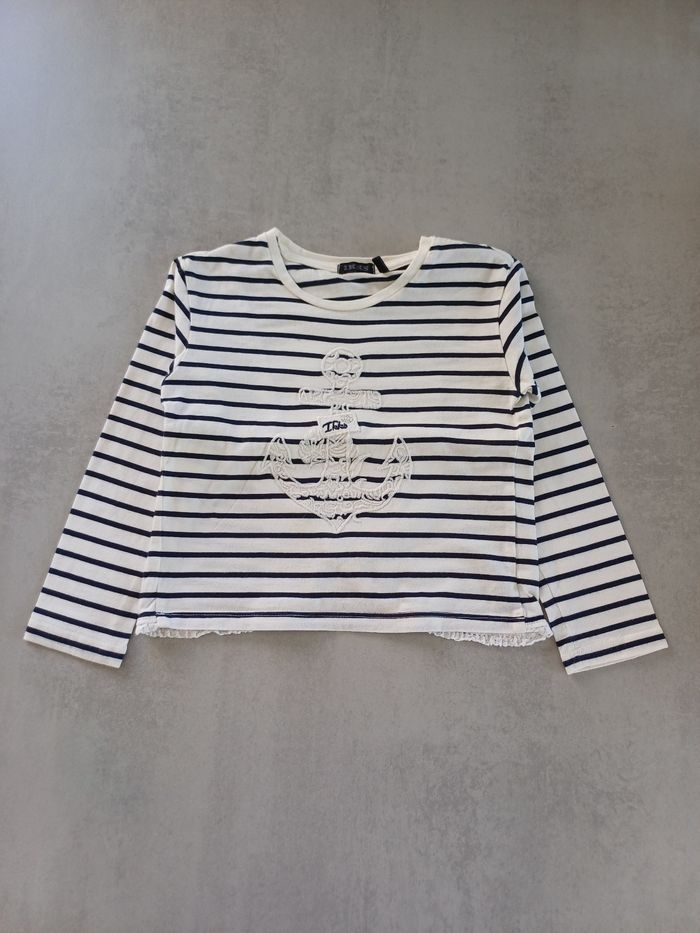 Tee-shirt manches longues marin IKKS 4 ans neuf