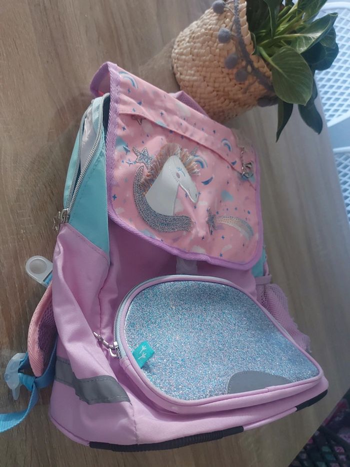 Sac à dos école, cartable licorne paillettes