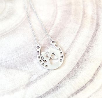 Collier Fer à Cheval acier Argent