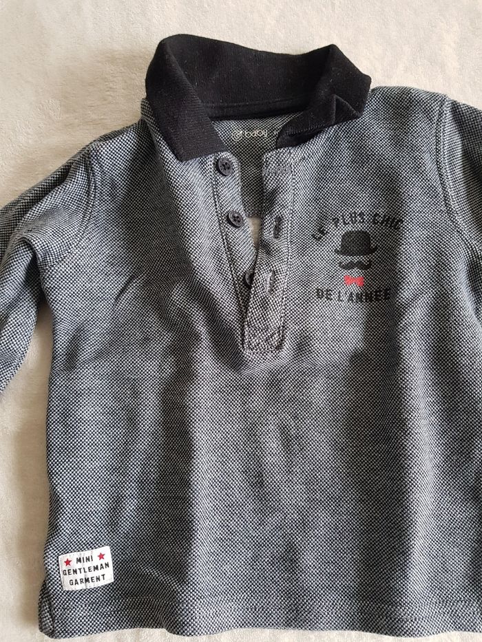 Polo manches longues garçon 12 mois - photo numéro 3