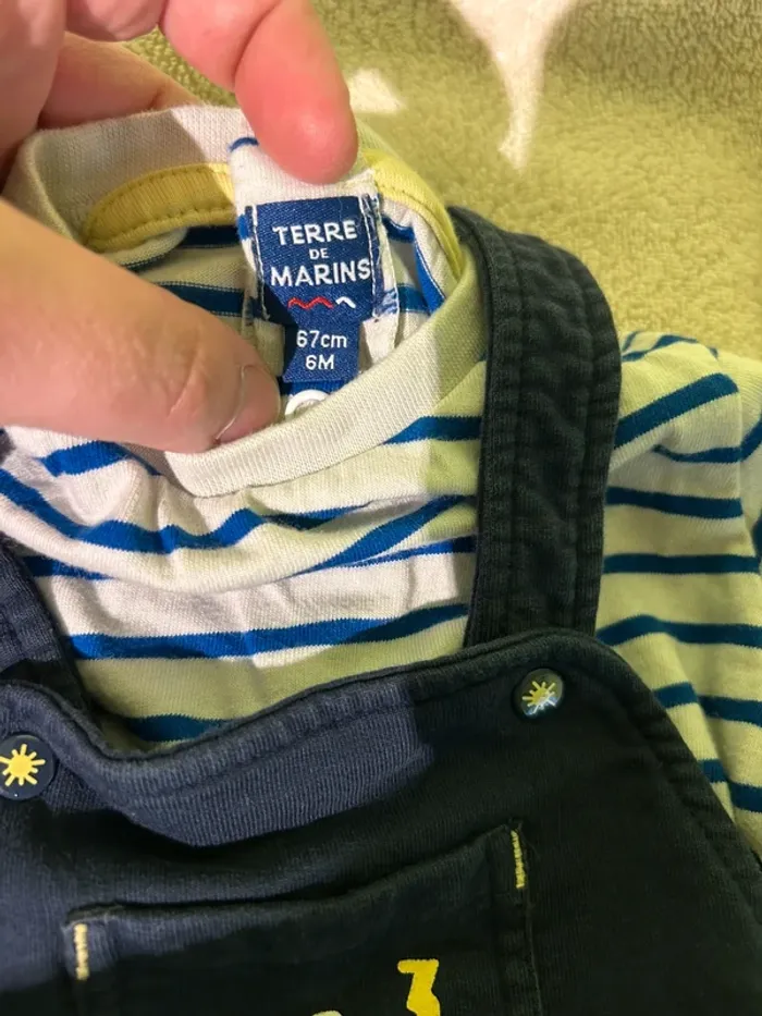 Ensemble Terre de Marins 6M – salopette + marinière - photo numéro 2
