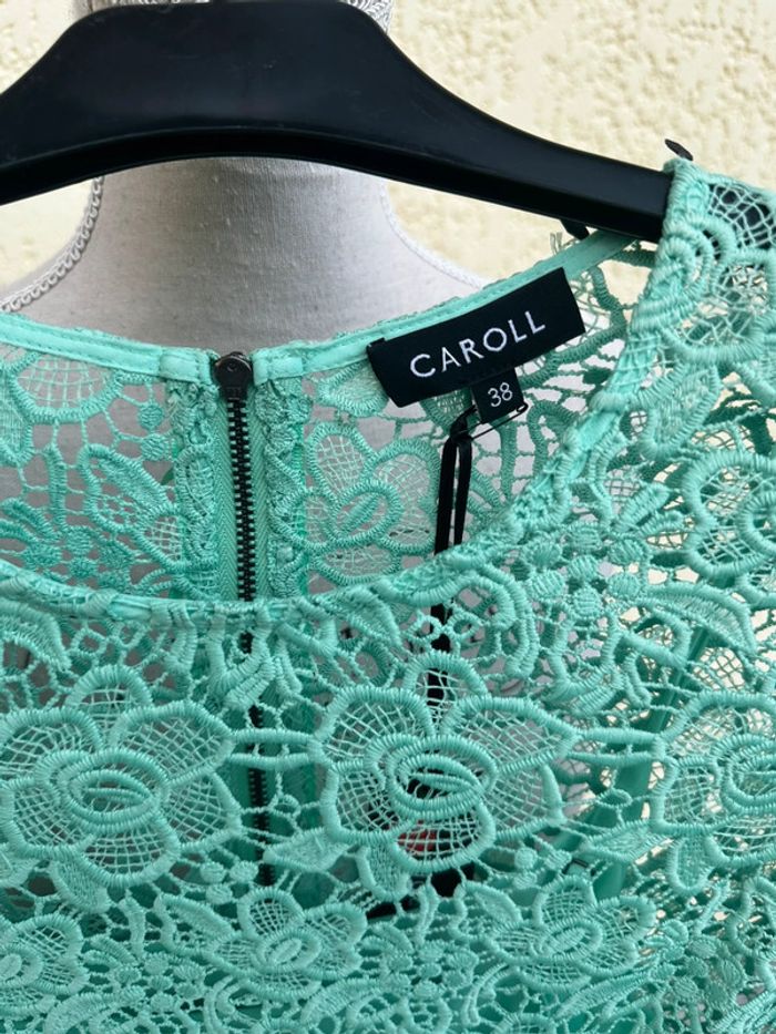 🌿 Robe vert menthe – Caroll – Taille 38 - photo numéro 4
