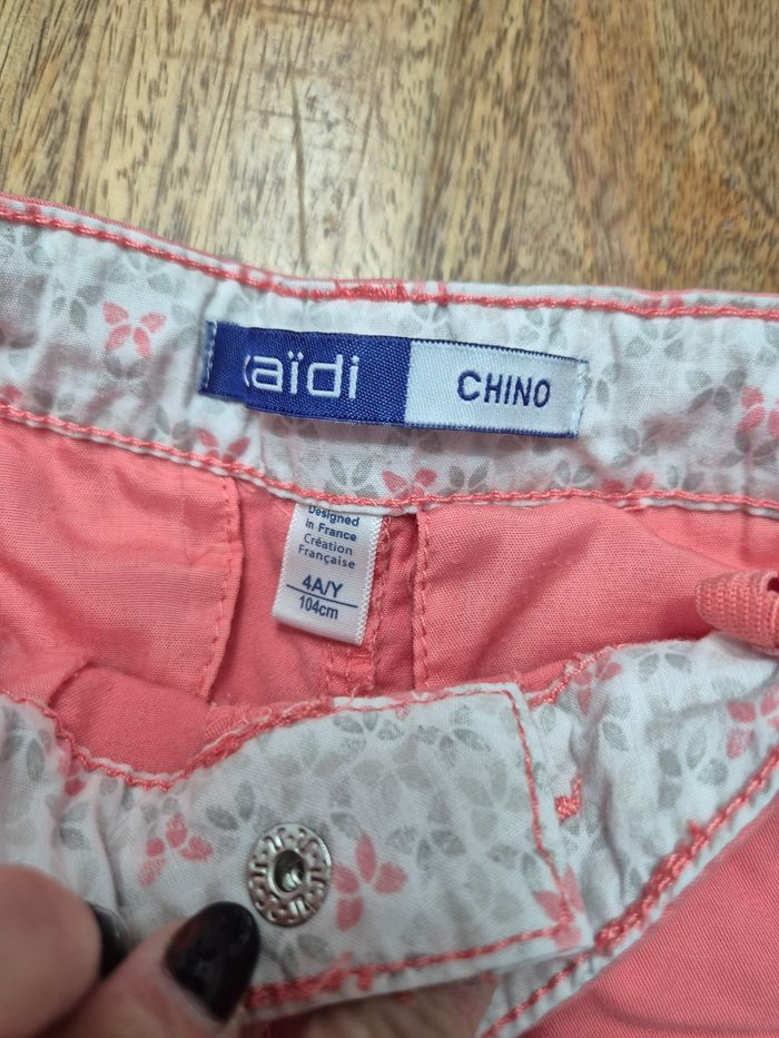 Pantalon chino rose 4 ans - photo numéro 4