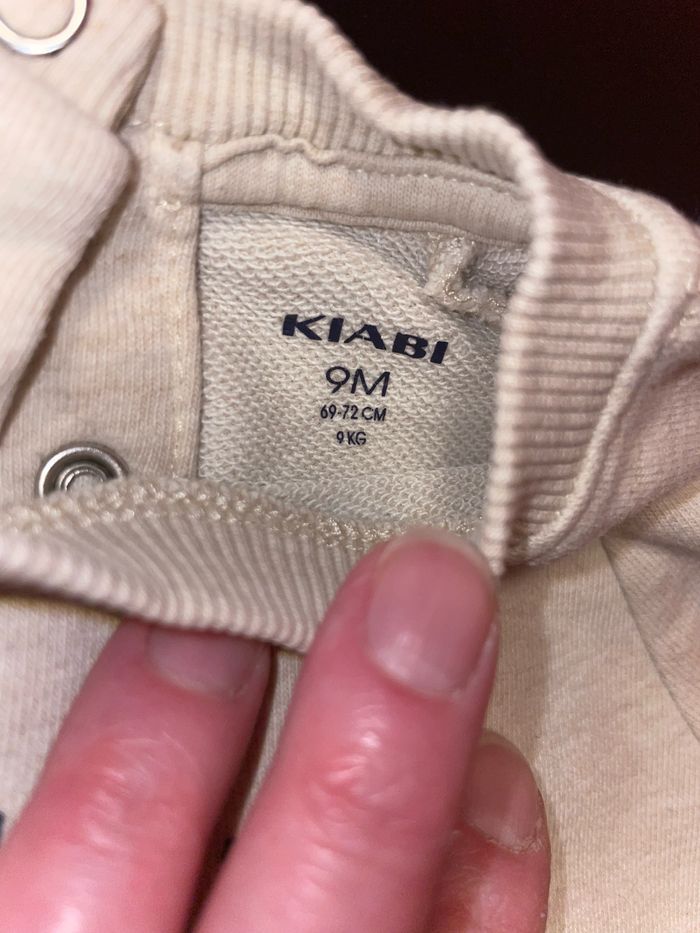 Sweat beige motif tigre taille 9 mois - photo numéro 4