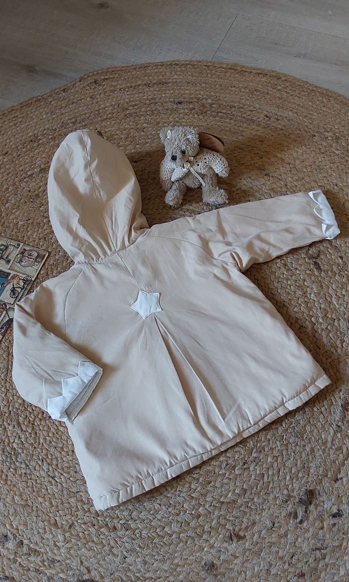 Veste hiver jaune paille Dpam 3/6 mois 62 cm - photo numéro 8