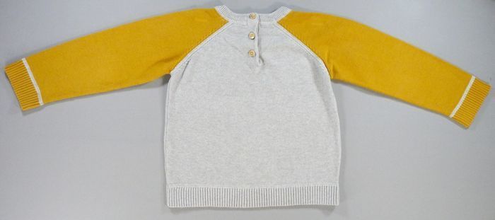 Pull tricot gris moutarde Creeks 36 mois 98 cm garçon - photo numéro 3