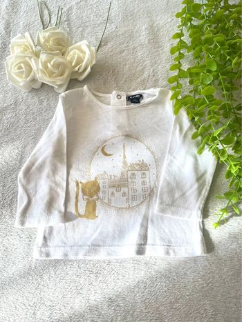 Très beau tee shirt à longue manche bébé fille