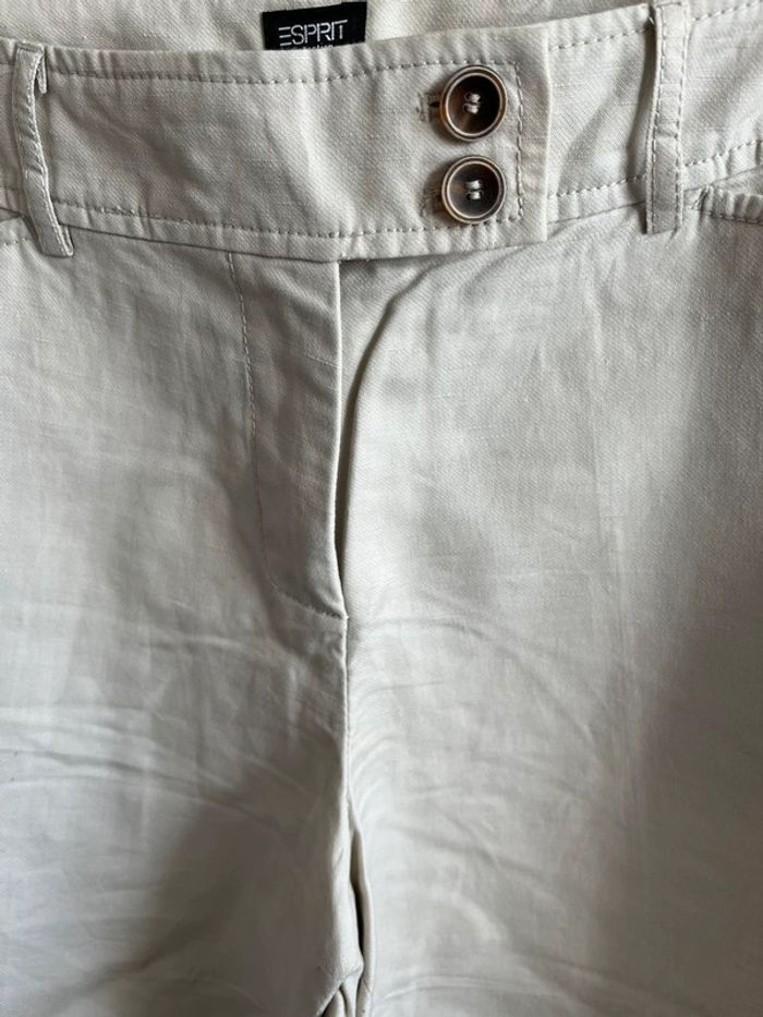 Pantalon esprit lin/coton t.40 - photo numéro 4