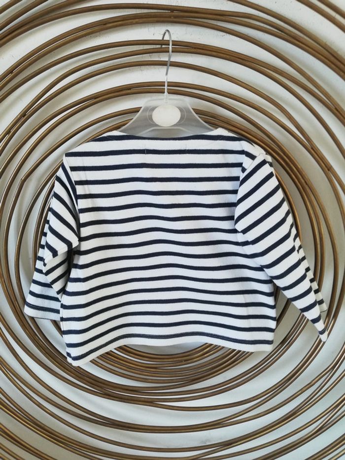 Tshirt manches longues marinière T23 mois - photo numéro 2