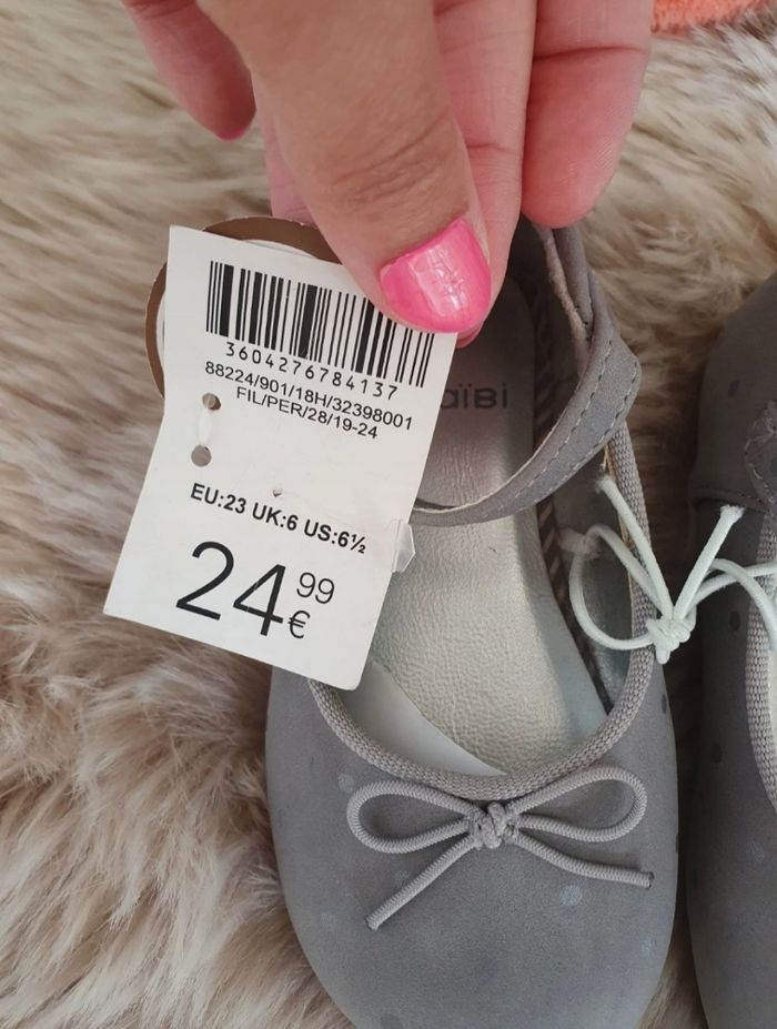 Ballerine gris obaibi taille 23 - photo numéro 3
